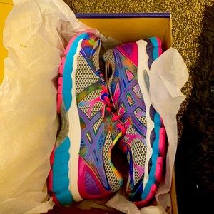 Multicolor ASICS size 10.